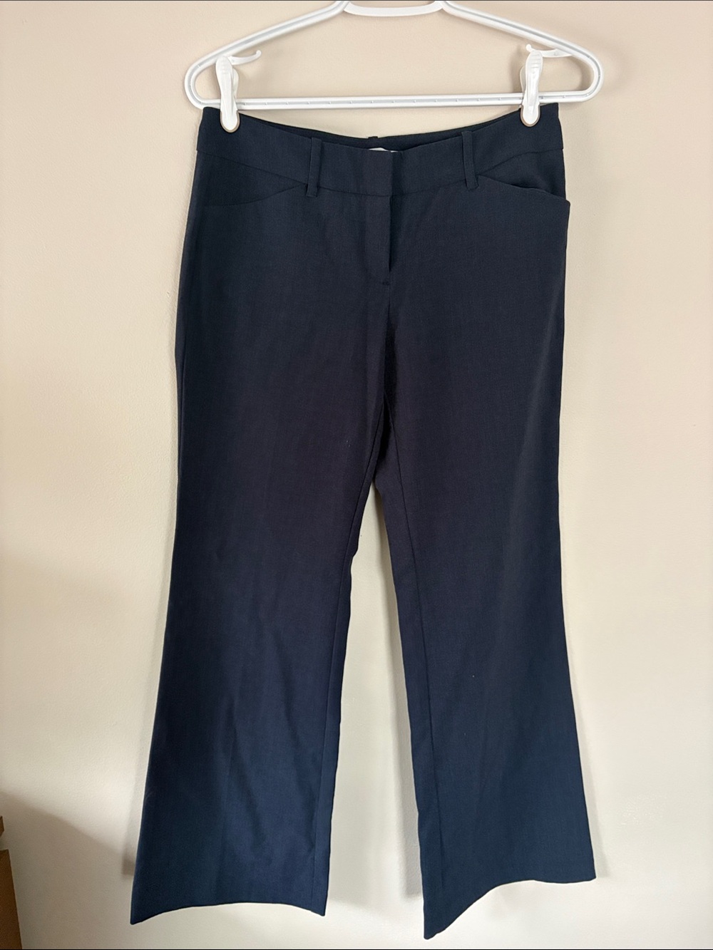 New York & Company Slate Blue Boot-Cut Dress Pants